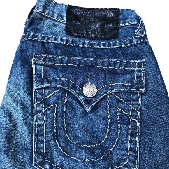 Vintage True Religion Jeans Size 36 RICKY BIG T Blue - Picture 12 of 12